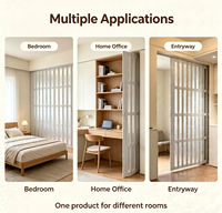 Porte pliante moderne en PVC personnalisée, style minimaliste coréen, étanche, cloison accordéon coulissante pour optimisation de l'espace intérieur