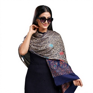 Hand Embroidered Ajrak Scarf Shawl Cotton Floral Pattern Unisex Daily Wear <b>Wrap</b> - Product Image 1