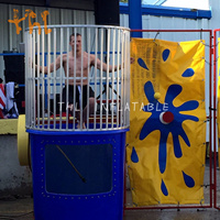 Équipement de divertissement gonflable de réservoir de dunk d'eau de jeu de carnaval d'attaquant élevé pour des adultes