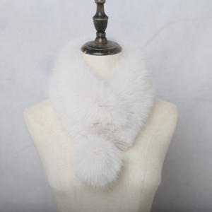 Nhà thiết kế của phụ nữ ngắn mùa đông sang trọng Fox Fur khăn với không gây dị ứng Faux Fur Magnetic snap đóng cửa truyền thống chiếc khăn khăn choàng - Product Image 1