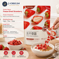 Gedroogde Aardbeien Echt Fruit Snack Knapperige Fruitchips Klaar om te eten 85% Aardbeien 12 Zakjes Leverancier Groothandel OEM Privé