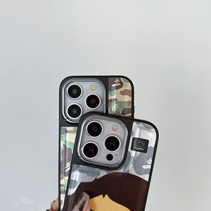 <span class=keywords><strong>Coque</strong></span> de téléphone iPhone 14 Promax, 13, 15, 12, 11, avec patch argent mat <span class=keywords><strong>Bape</strong></span> Ape, très vendue, créative - Product Image 3