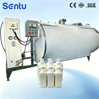 Réservoir de refroidissement horizontal pour lait, refroidisseur de lait en vrac pour l'agriculture laitière, réservoir de réfrigération industrielle, système de refroidissement au glycol