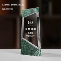 Trophée en cristal de marbre au design créatif, gravé au laser personnalisé, trophée en verre cristal avec logo et texte personnalisés