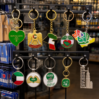 Llavero de Metal Esmaltado Personalizado ODM OEM, Souvenir de Oriente Medio, Arabia Saudita, Emiratos Árabes Unidos, Kuwait, Llavero con Mapa y Bandera del País, Regalo Turístico