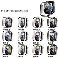 Casing Kaca Tempered Berukir Laser 6D untuk Jam Tangan 38-49Mm Pelindung Layar PC Keras Tampilan HD Modis Mewah Sangat Tipis