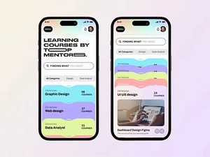 หลักสูตรออกแบบ UX/UI สำหรับแอปพลิเคชันการเรียนรู้ออนไลน์ อินเทอร์เฟซมือถือ ซอฟต์แวร์อ้างอิงด้านการศึกษา ซอฟต์แวร์สำรองข้อมูล - Product Image 3