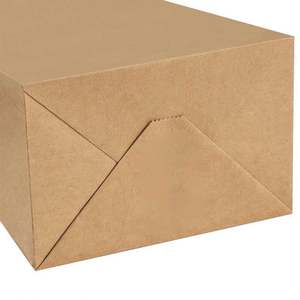 Sac de shopping classique durable personnalisé, papier kraft blanc brun, emballage pour café, réutilisable, recyclable, logo personnalisé, poignée - Product Image 4