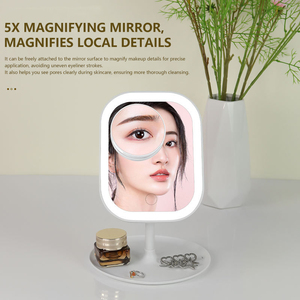 Espejo de Maquillaje <span class=keywords><strong>LED</strong></span> Portátil con Aumento de 5X, Recargable por USB, con Intensidad Regulable y Rotación de 180 Grados, <span class=keywords><strong>para</strong></span> <span class=keywords><strong>Tocador</strong></span> - Product Image 3