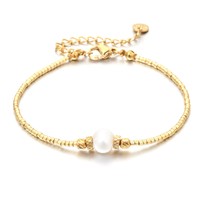 Zooying bohème carré pierre naturelle Lapis Lazuli améthyste Bracelet or perle de riz pour les femmes tissé à la main perles de riz Bracelet
