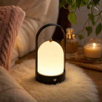 Lanterne LED rechargeable moderne multicolore 800mAh USB à intensité variable avec commande tactile, lampe de chevet, lampe de nuit, camping, extérieur