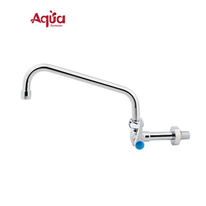 Commerical Wall-Mounted <b>Kitchen</b> Faucet Single Handle Polished Chrome Modern Design 6-7.9in Height - Product Image 1