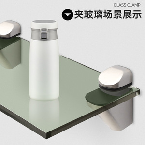 Dujue Glass <b>Clamp</b> Zinc Alloy Modern Simple Shelf Support Durable Connector - Product Image 4