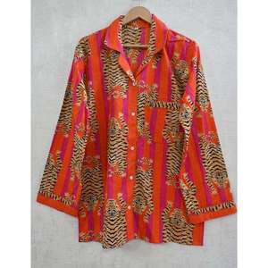 Ensemble de pyjama en coton imprimé floral pour femmes, vêtements de nuit doux et respirants, vêtements de détente confortables pour femmes, vêtements de maison décontractés - Product Image 2