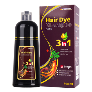 Crème colorante capillaire noire naturelle rapide sans ammoniaque à base de plantes, permanente, 500 ml - Product Image 1