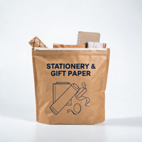 Servizio di Stampa Digitale Personalizzata su Carta per Buste con Cerniera in Carta Kraft Ecologica con Logo Personalizzato e Basso MOQ