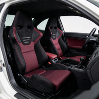 Siège de jeu simulateur de course S-R6 classique rouge enveloppé, avec support robuste