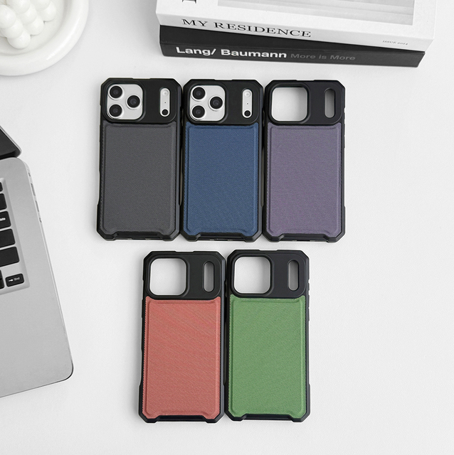 Tech Fabrics Texture 3 in 1 Phone Case for iPhone 14/15/16/17 Air/17 Pro Max Wireless Charge Shockproof TPU PC Mobile Phone case