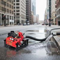 Pompe à eau incendie portable haute pression à moteur diesel avec accessoires de raccordement de lance et de tuyau pour système d'incendie