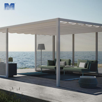 6x4 mirador perchoirs muraux réglables, extérieur, imperméable, émaillé sur balcon, pergolas de toit fixes en aluminium