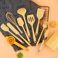 Ensemble de cuisine en silicone de petite taille 11 pièces dans un seau en plastique spatule ensemble d'outils de cuisson pour la cuisine à la maison