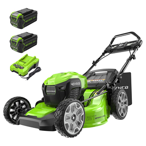 Tosaerba a Batteria Brushless Semovente da 40V 21 Pollici con Faro a LED, Manici in Alluminio, Batteria da 5.0Ah e Caricabatterie - Product Image 1
