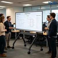 Tableau blanc interactif HRAY 65 pouces pour écriture illimitée, multimédia, présentation de projets, réunions, support OEM ODM