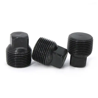 Bouchon carré en acier au carbone noir, haute pression, filetage mâle NPT BSPT, de 1/8 po à 2 po, haute température
