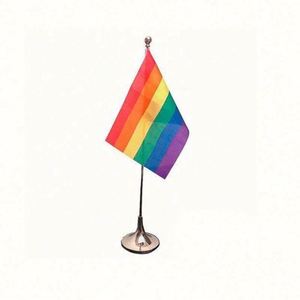 Banderas de Escritorio Personalizadas para Oficina, Impresión Digital en Poliéster, con Base y Poste de Acero Inoxidable, Suministro de Fábrica - Product Image 2