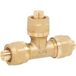 APE 12mm Tightening Tee Fitting <b>26</b> <b>X</b> <b>26</b> <b>X</b> <b>26</b> Smooth Surface Painted for Carbon Steel Copper Stainless Steel Vacuum Use - Product Image 1