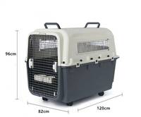 Cage de transport pour animaux de compagnie approuvée par IATA Air China avec porte en fil métallique pour le transport aérien des chats et des chiens, utilisation en extérieur, grande boîte de transport aérien pour chiens