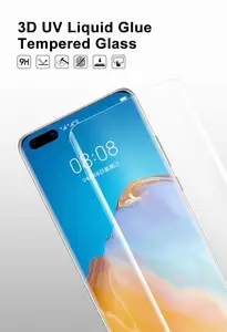 3D מלא דבק מלא כיסוי uv מזג זכוכית מסך מגן עבור huawei קסם 5 לייט נייד סרט