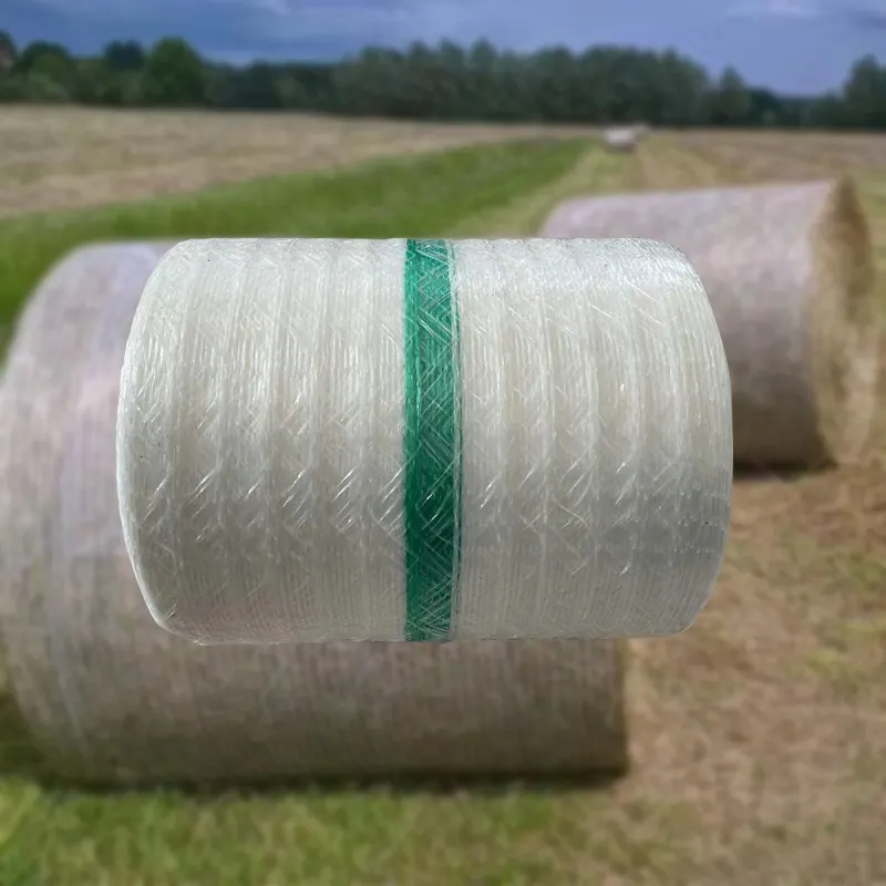 Jaring pembungkus rumput jaring bungkus plastik bening alami 100% jaring pembungkus rumput untuk baler silage