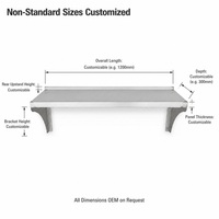 Étagère murale en acier inoxydable de qualité commerciale avec support arrière et crochets pour le rangement en cuisine de restaurant, vente en gros