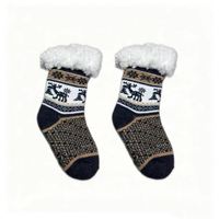 Ensemble de chaussettes jetables de luxe en tricot antidérapantes pour filles, motif animaux de dessin animé et pain d'épices, idéal pour l'hiver – Coffret cadeau