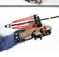 Tirachinas de acero nuevo compuesto de fibra óptica pequeño dardo flecha láser pesca goma pesca tirachinas arco para caza