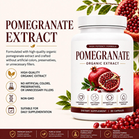 Cápsulas de Extracto de Granada Orgánico de Alta Potencia, Antioxidante, para el Flujo Sanguíneo Cardiovascular, Metabólico y Antienvejecimiento, para Adultos