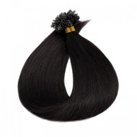 Extensions de cheveux 100% naturels pré-collées de 22 pouces, teintes marron, à pointe plate, en kératine, Remy, lisses, micro-liens, double trame, fabriquées à la machine
