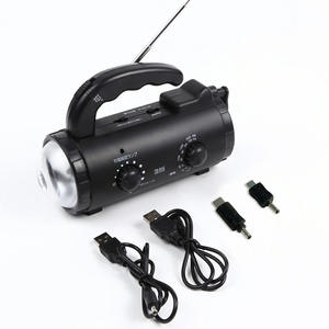 Factory Custom Hand Crank Radio AM FM <b>Rechargeable</b> Lantern Power Bank LED <b>Flashlight</b> ABS Plastic Siren Blinking Outdoor Radio - Product Image 5