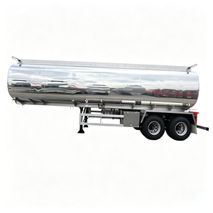 Semi-remorque citerne à pétrole en alliage d'aluminium 35000L 5182 avec suspension pneumatique et essieu FUWA pour le transport de pétrole, à vendre en Chine - Product Image 1