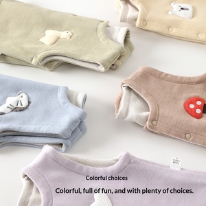 Cardigan in cashmere e seta per bambini, strato interno, abbigliamento per neonati, scaldacollutri, gilet senza maniche - Product Image 2