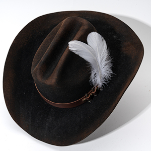 Nueva moda australiana 100% lana personalizada nueva moda Cattleman fieltro vaquero Fedora sombreros ala plana enrollable sombrero de ala al por mayor - Product Image 5