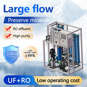 Système de traitement d'eau intégré JuJin à capacité personnalisable RO+2000L UF, pompe à commande PLC, taux de rejet de sel de 99,2 %, garantie 1 an - Product Image 4