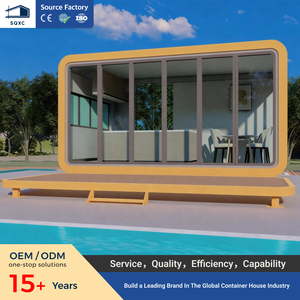 SQXC Casa Contenedor Modular Prefabricada <span class=keywords><strong>de</strong></span> Lujo <span class=keywords><strong>de</strong></span> 20 y 40 pies, con Dormitorio y Baño, Diseño Futurista Ecológico, Villa Prefabricada - Product Image 1