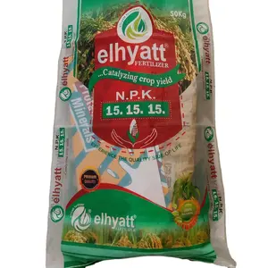 Urea NPK 15 15 15 fertilizzante 50kg sacchetti di imballaggio sacco di fertilizzante in plastica intrecciata in polipropilene per l'imballaggio 25kg con interno