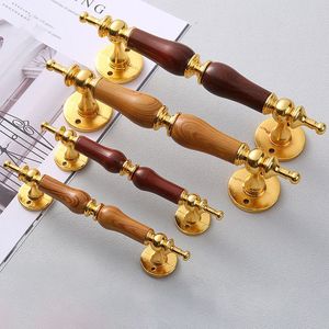 Роскошная ручка для шкафа из цельного дерева и цинкового сплава - Product Image 1