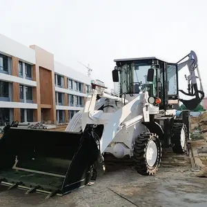 Grote Grondverzetmachines Graafmachine Machine Vier-In-Één Emmer Vierwielaangedreven Graafmachine Lader Op Wielen