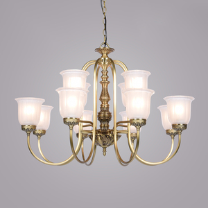 American <b>Light</b> Luxury Gold Metal Single Head Multi Head Glass Shade Pendant <b>Light</b> for Living Room <b>Dining</b> Room Home Hotel - Product Image 1