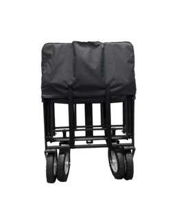 Paslanmaz çelik katlanır kamp sepeti depolama sepeti ile açık Handcart uygun alışveriş vagon - Product Image 3