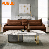 Table console en marbre avec dessus en acier inoxydable doré, style simple, nouveau design 2023
